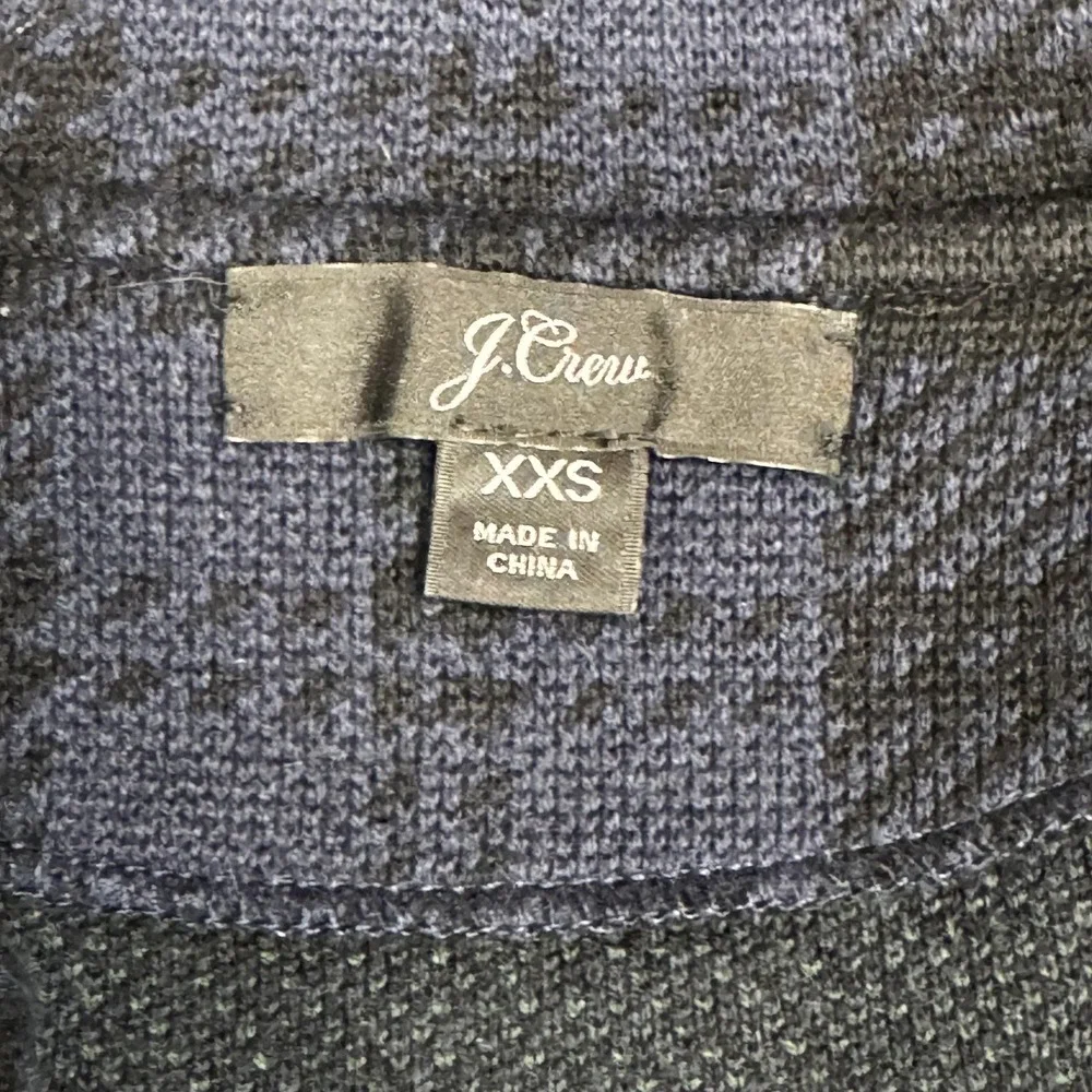 J.Crew Sweater Blazer Women's XXS Sophie Black Watch Plaid Open Front Pockets‎